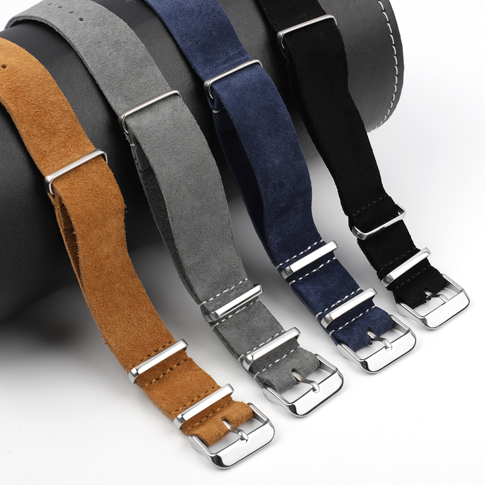 Suede Strap Watch - Soft Suede Watchband Long Strap 18mm