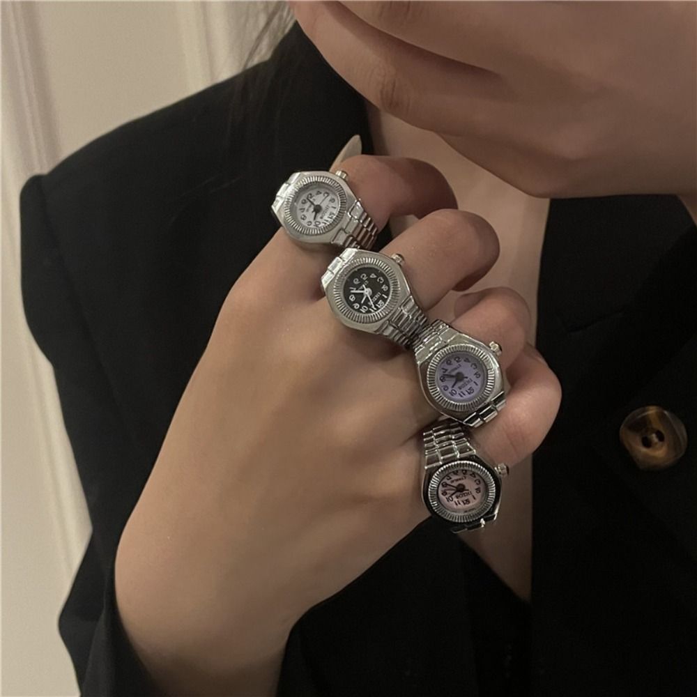 Punk Mini Finger Watch Rings C - مراجعة Canvas Strap Watch وسعره