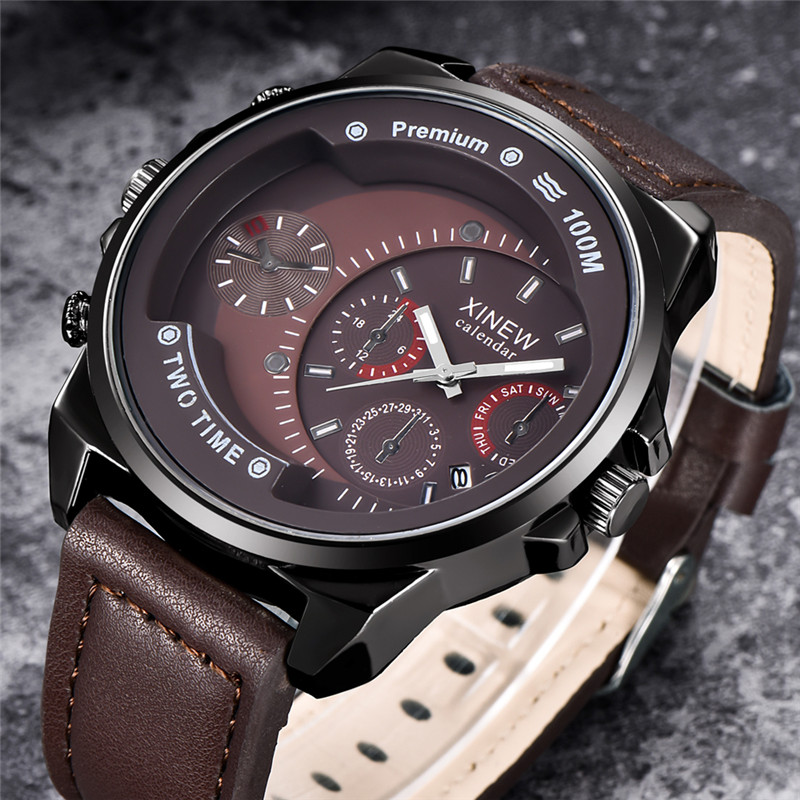 Original XINEW Brand Men Watch - مراجعة Leather Watch Band Men وسعره