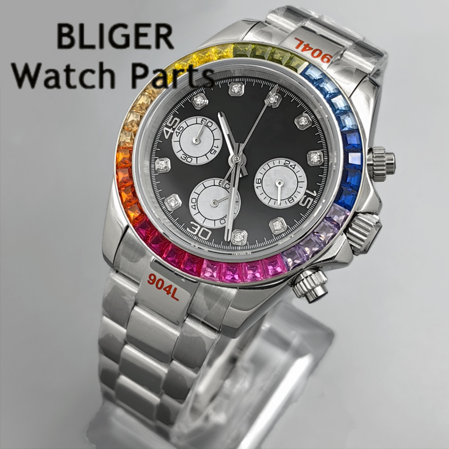 BLIGER Black Panda Dial Multic - مراجعة Rubber Strap Diver وسعره