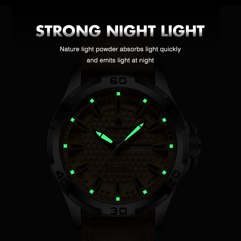 PAAZOMU Brand Men Fashion Quar - مراجعة Leather Watch Band Men وسعره