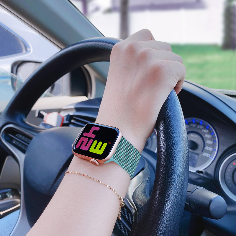New Original Denim nylon strap - مراجعة Milanese Loop Magnetic وسعره