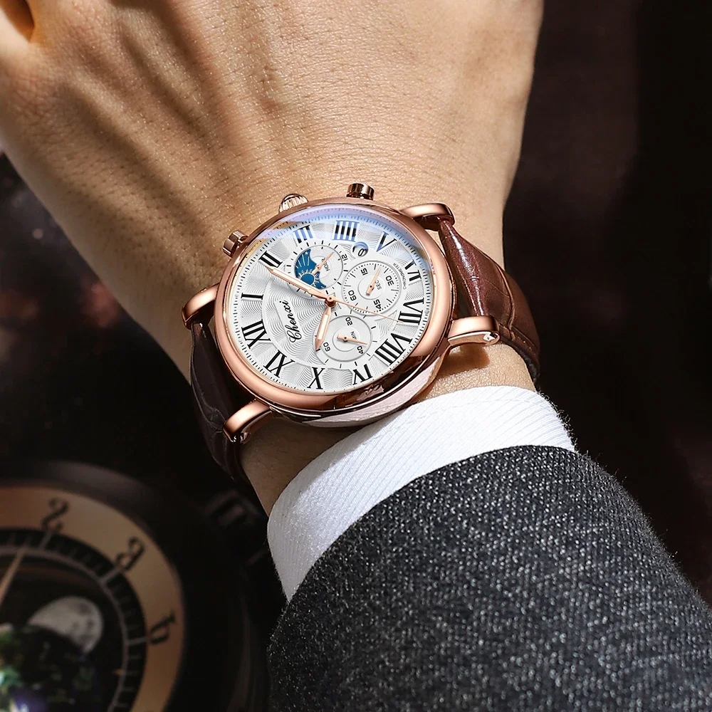 CHENXI 973 Men Quartz Watch Fa - مراجعة Leather Watch Band Men وسعره