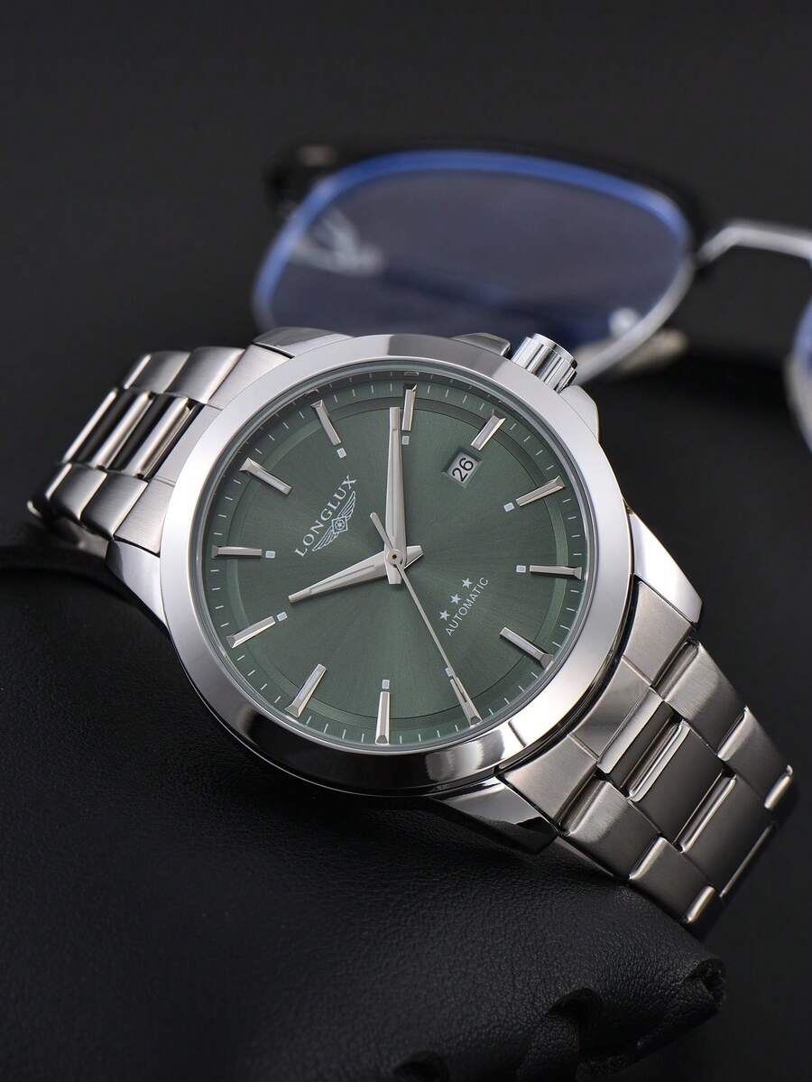 LONGLUX 1pc Men's Automatic Me - مراجعة Butterfly Clasp Deployant وسعره