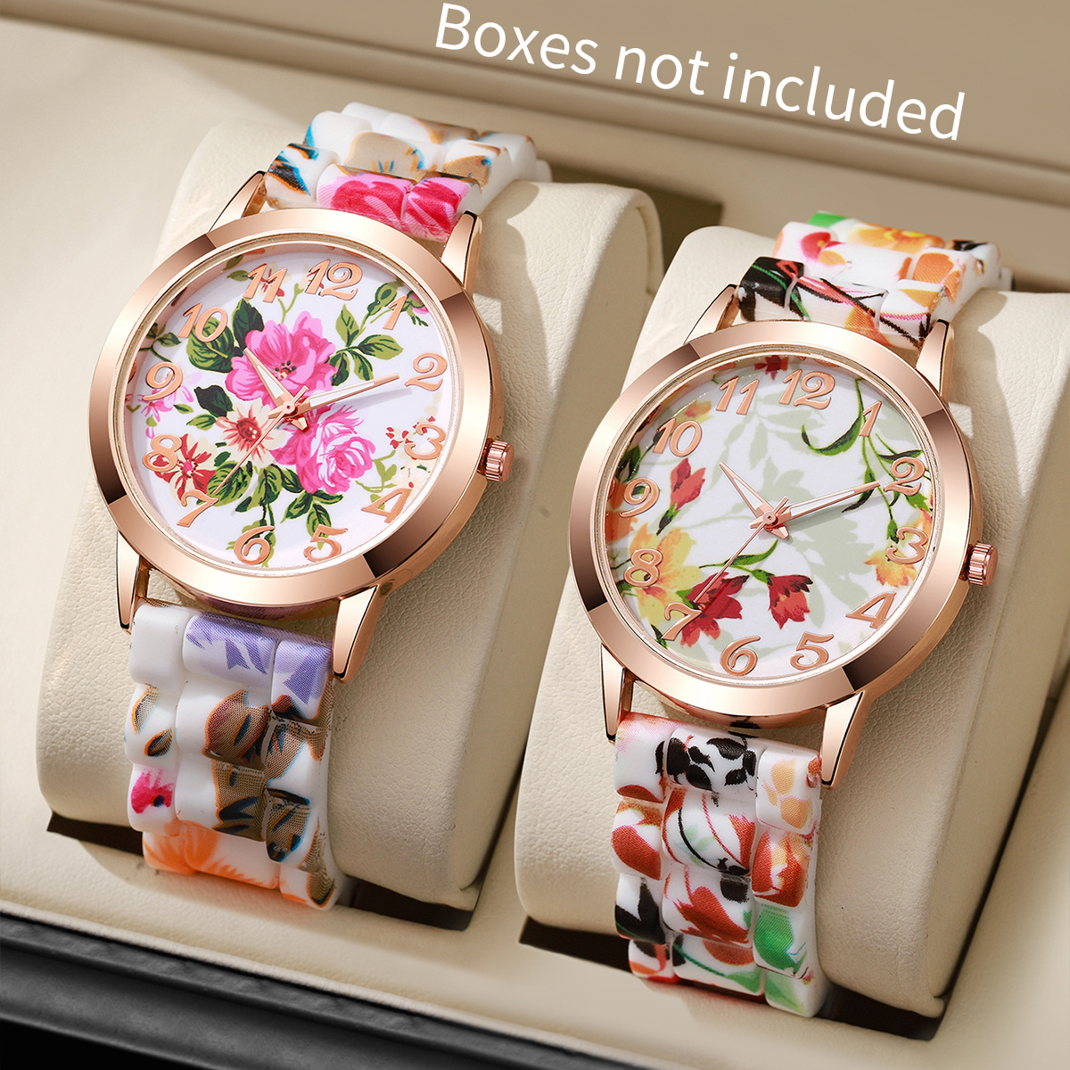 2/3/4/5PCS Fashion Flowers Pri - مراجعة Silicone Band Women وسعره