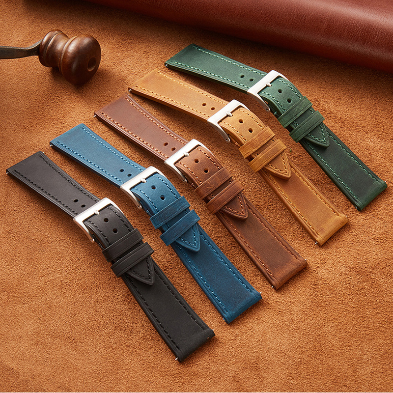 Vintage Watch Strap Quick Rele - مراجعة Leather Strap Quick Release وسعره