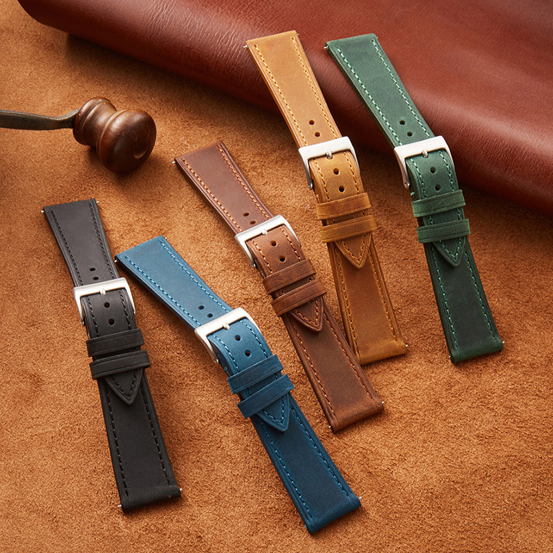 Vintage Watch Strap Quick Rele - مراجعة Leather Strap Quick Release وسعره