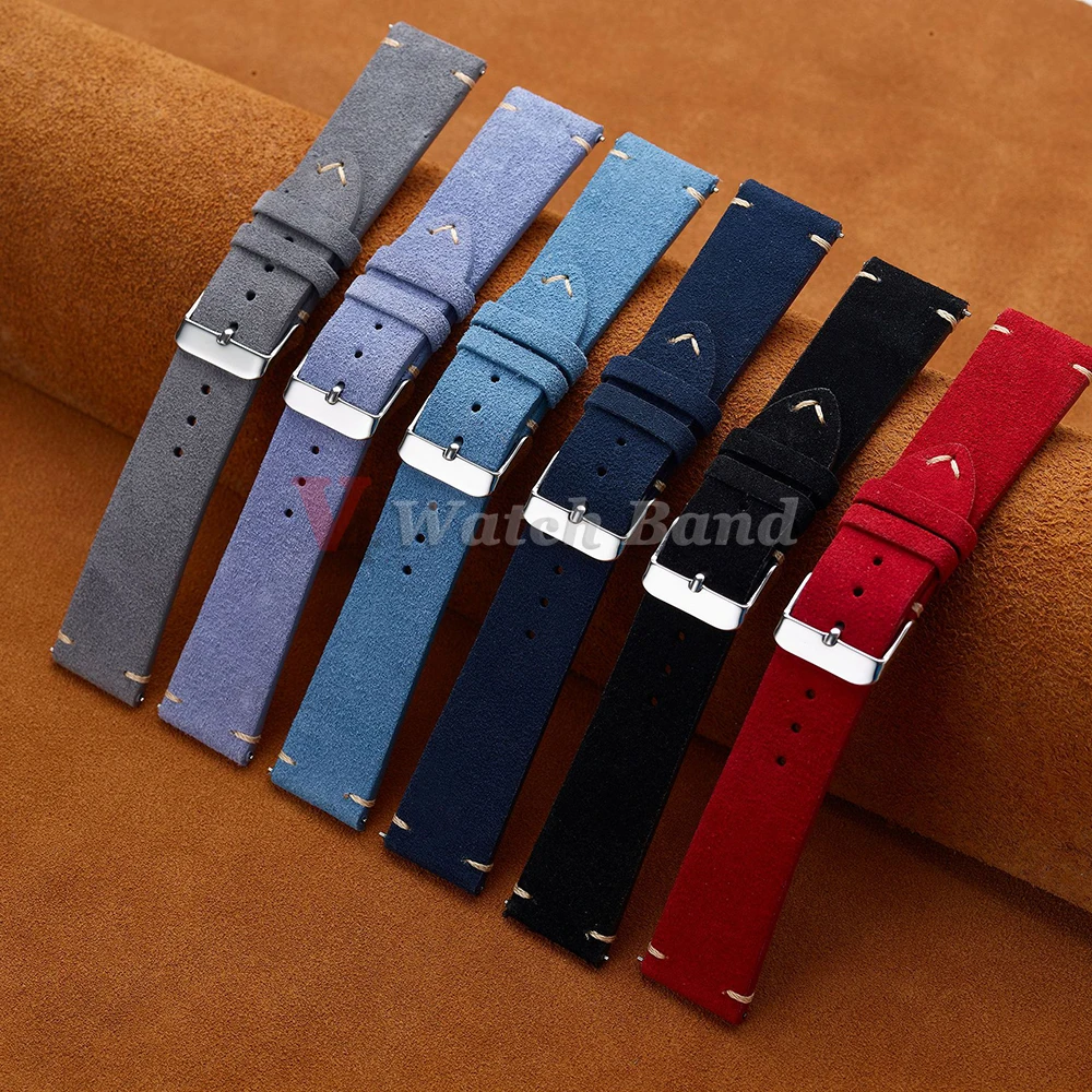 14mm 16mm 18mm Wristband Quick - مراجعة Suede Strap Watch وسعره