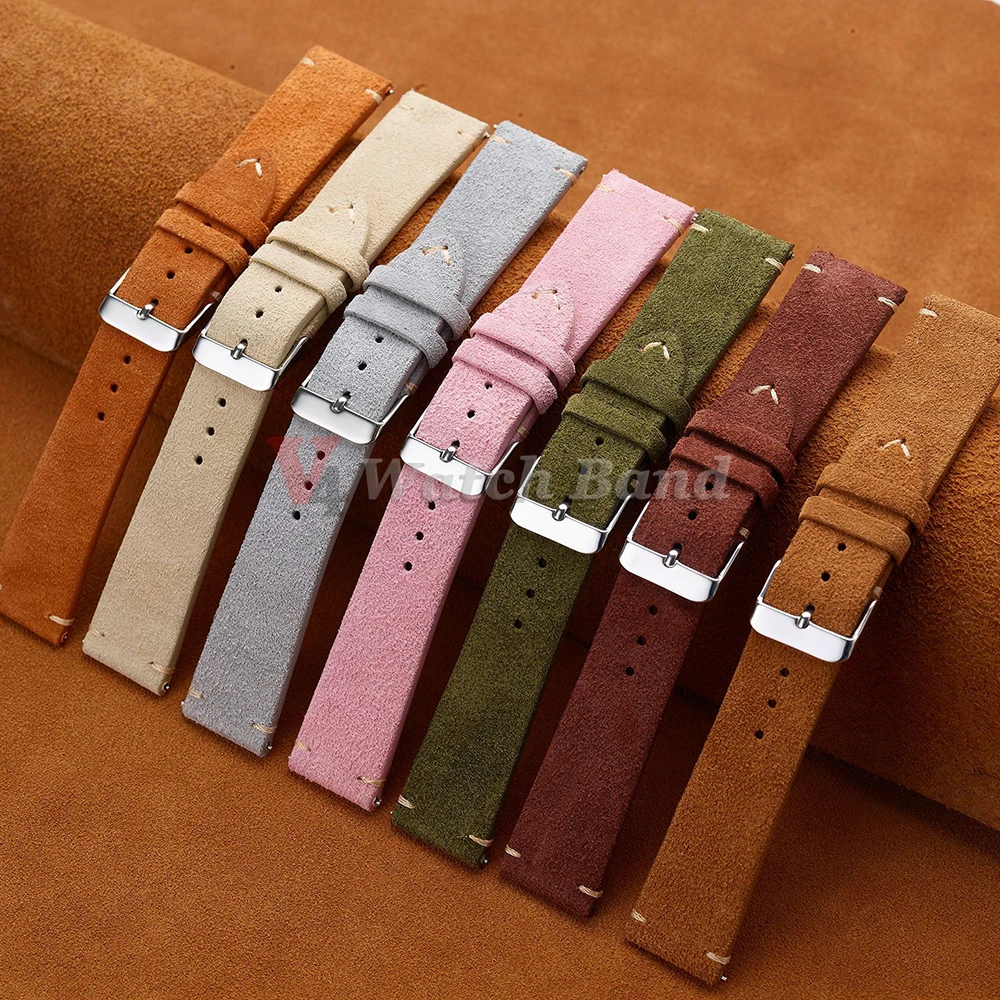 14mm 16mm 18mm Wristband Quick - مراجعة Suede Strap Watch وسعره