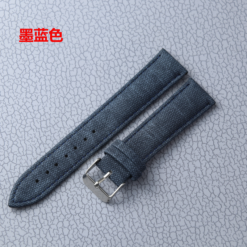 Denim Leather Strap 10mm 12mm  - مراجعة Canvas Strap Watch وسعره