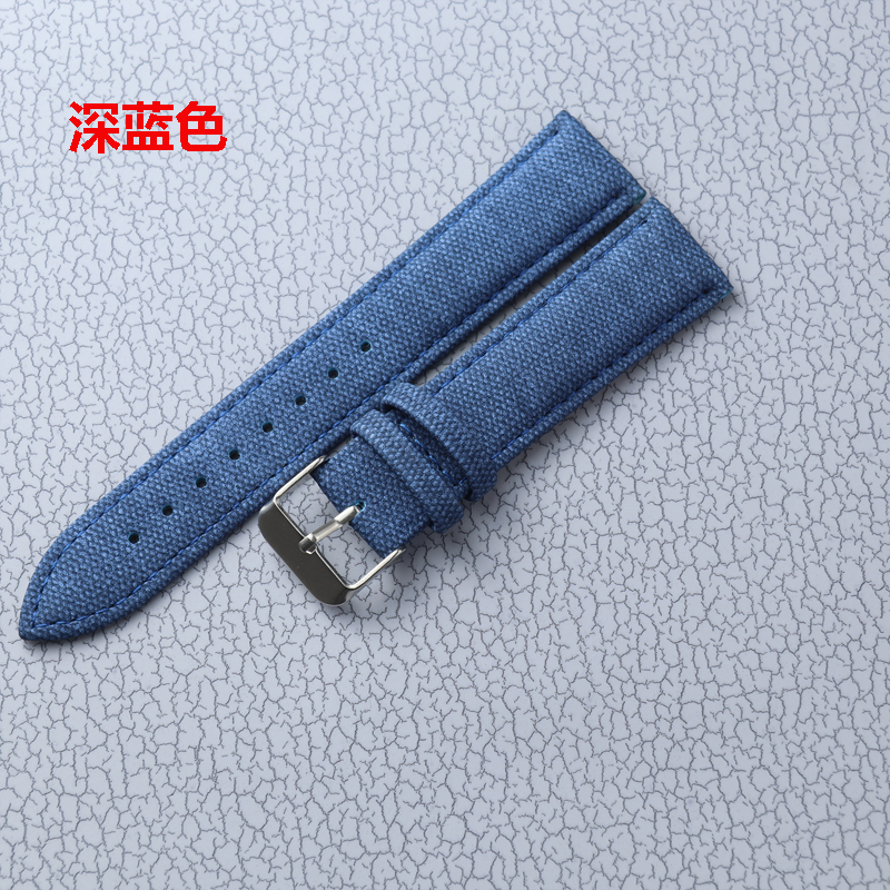 Denim Leather Strap 10mm 12mm  - مراجعة Canvas Strap Watch وسعره