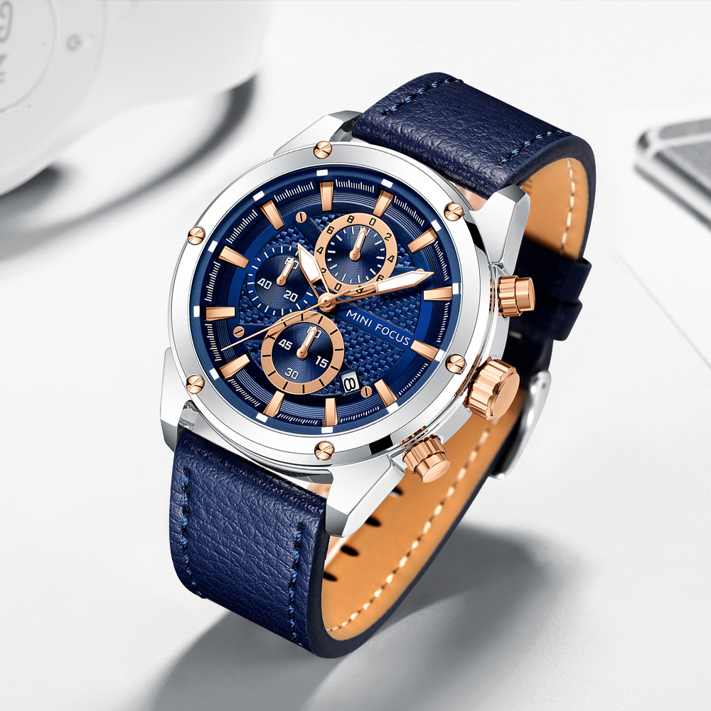 MINI FOCUS Business Quartz Wat - مراجعة Leather Watch Band Men وسعره