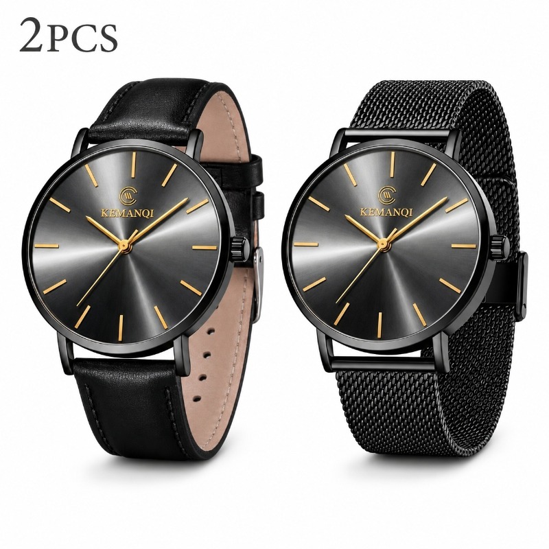 2Pcs Matching Couple Watches K - مراجعة Mesh Strap Metal وسعره
