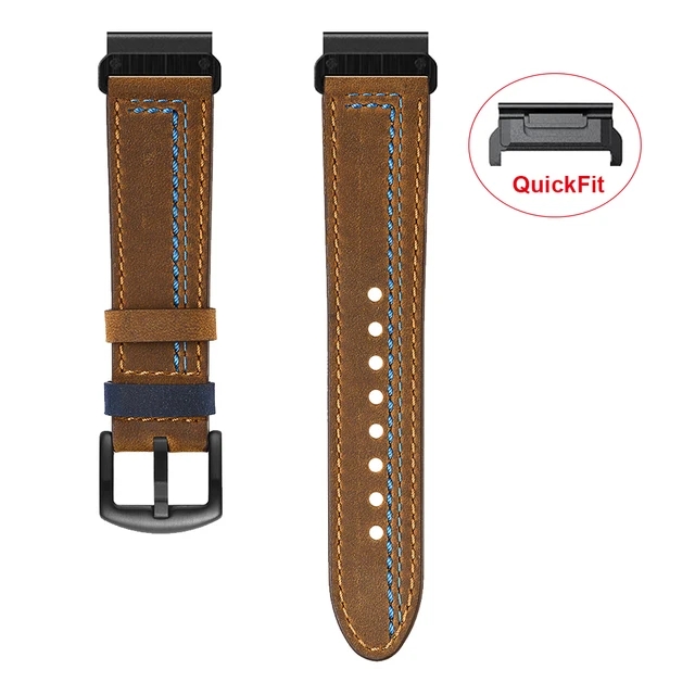 22mm 26mm Genuine Leather Stra - مراجعة Leather Strap Quick Release وسعره