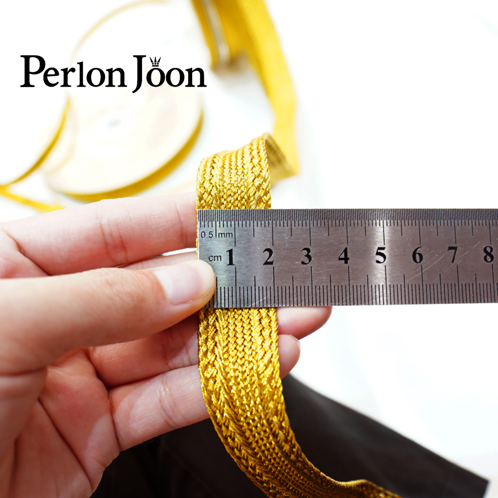 10yards Gold  thread strap web - مراجعة Perlon Strap Woven وسعره