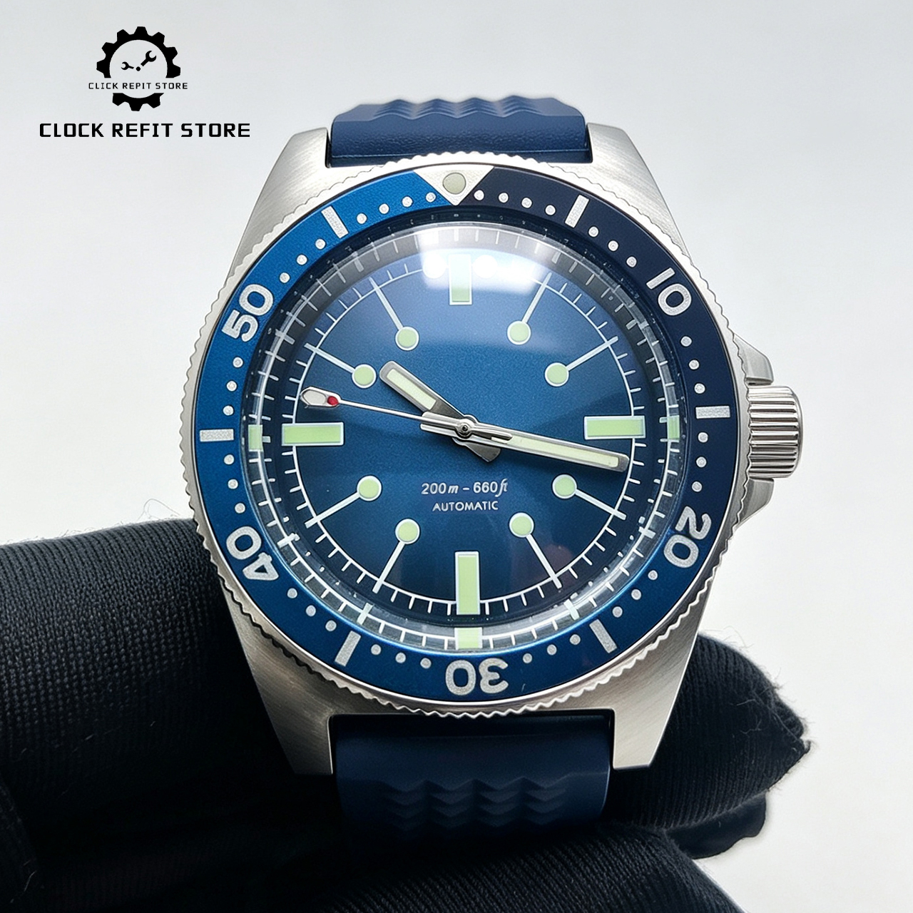 40mm NH35 Automatic Men's Dive - مراجعة Rubber Strap Diver وسعره