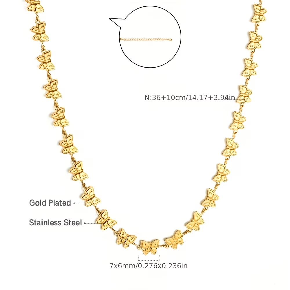 1pc Butterfly Collarbone Neckl - مراجعة Butterfly Clasp Deployant وسعره