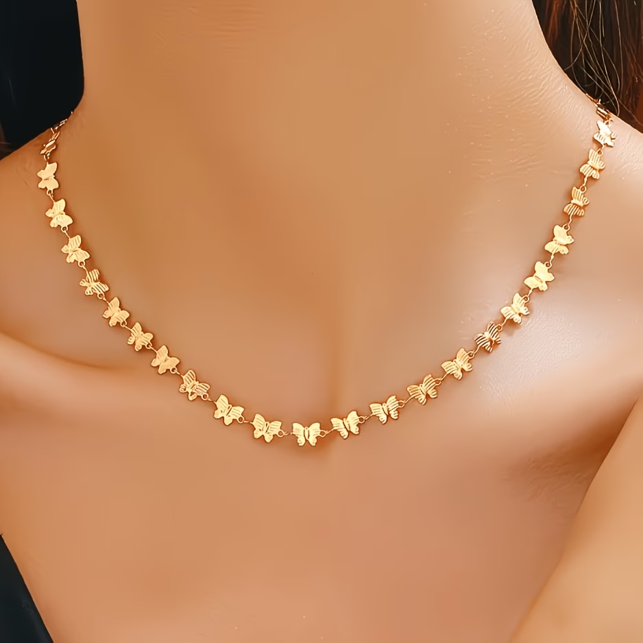 1pc Butterfly Collarbone Neckl - مراجعة Butterfly Clasp Deployant وسعره