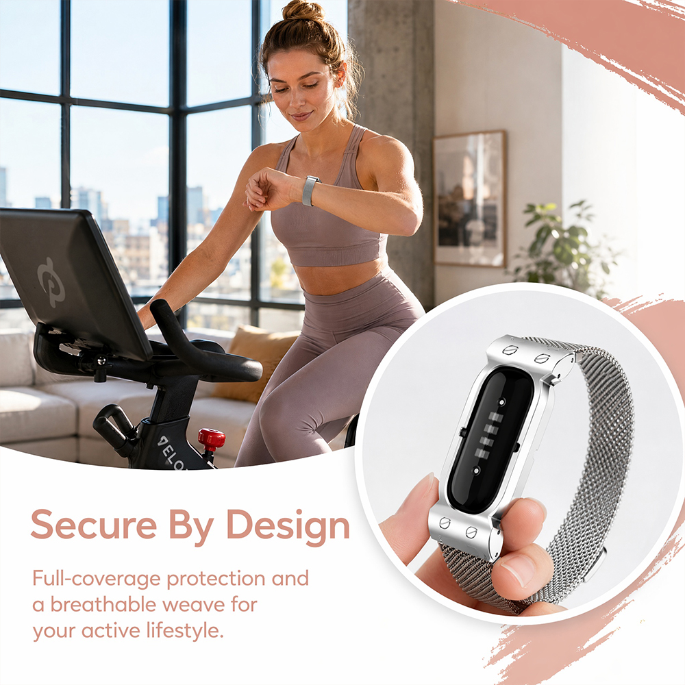 Milanese Watch Band For Fitbit - مراجعة Mesh Strap Metal وسعره