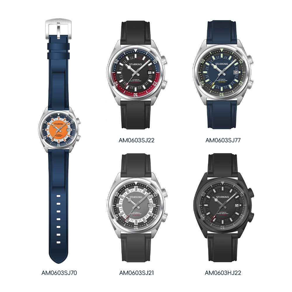 STARKING Men's Automatic 8215  - مراجعة Rubber Strap Diver وسعره