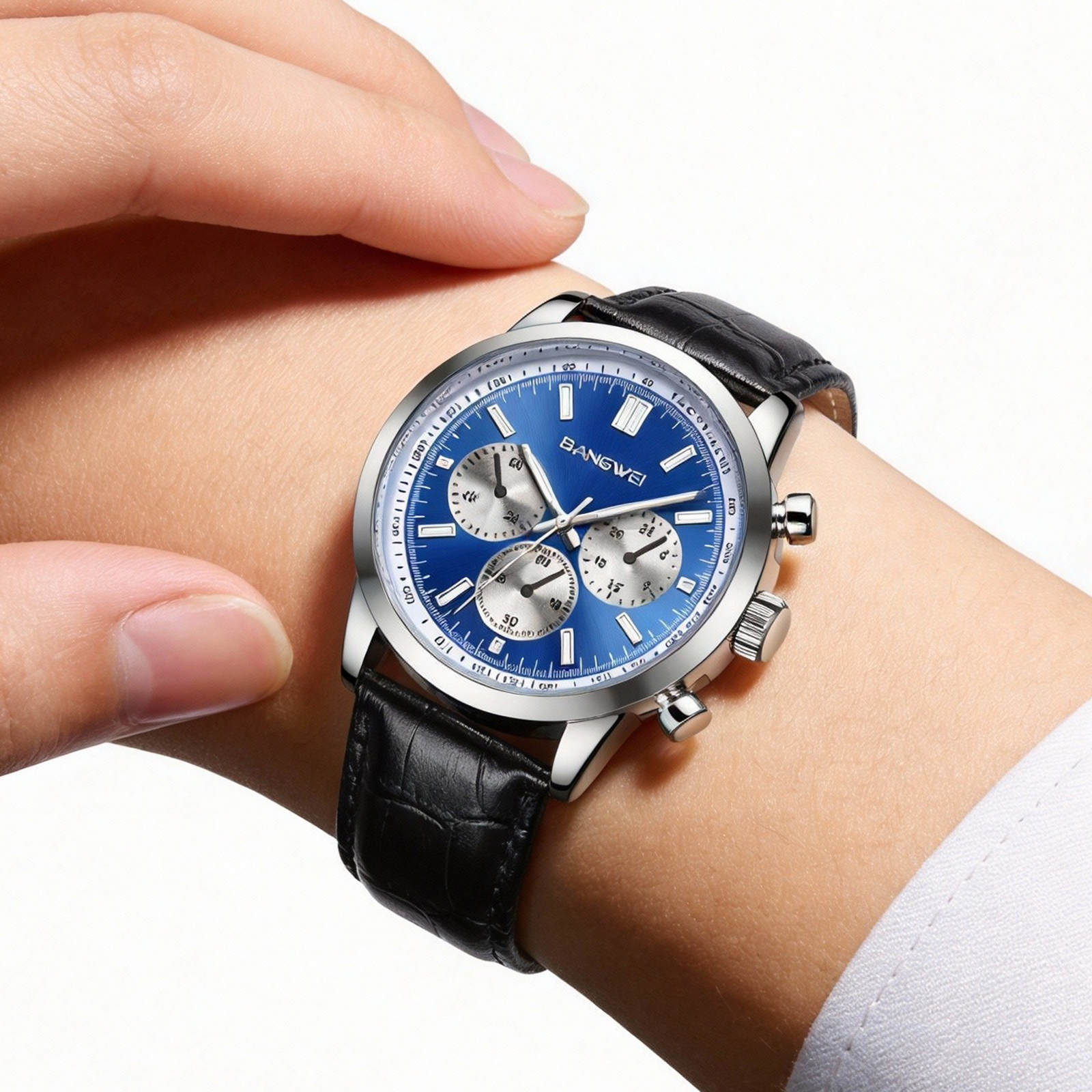 LIGE Fashion Watches Men Top B - مراجعة Leather Watch Band Men وسعره