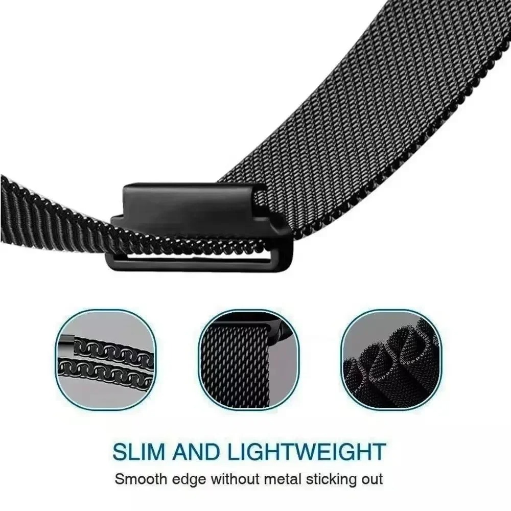 20mm 22mm Milanese Loop Strap  - مراجعة Milanese Loop Magnetic وسعره
