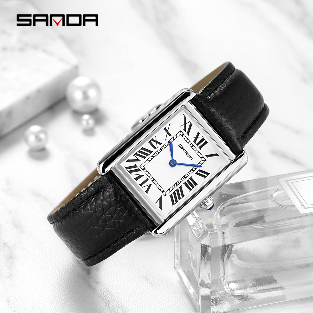 Sanda Rectangular Wrist Watche - مراجعة Leather Watch Band Men وسعره