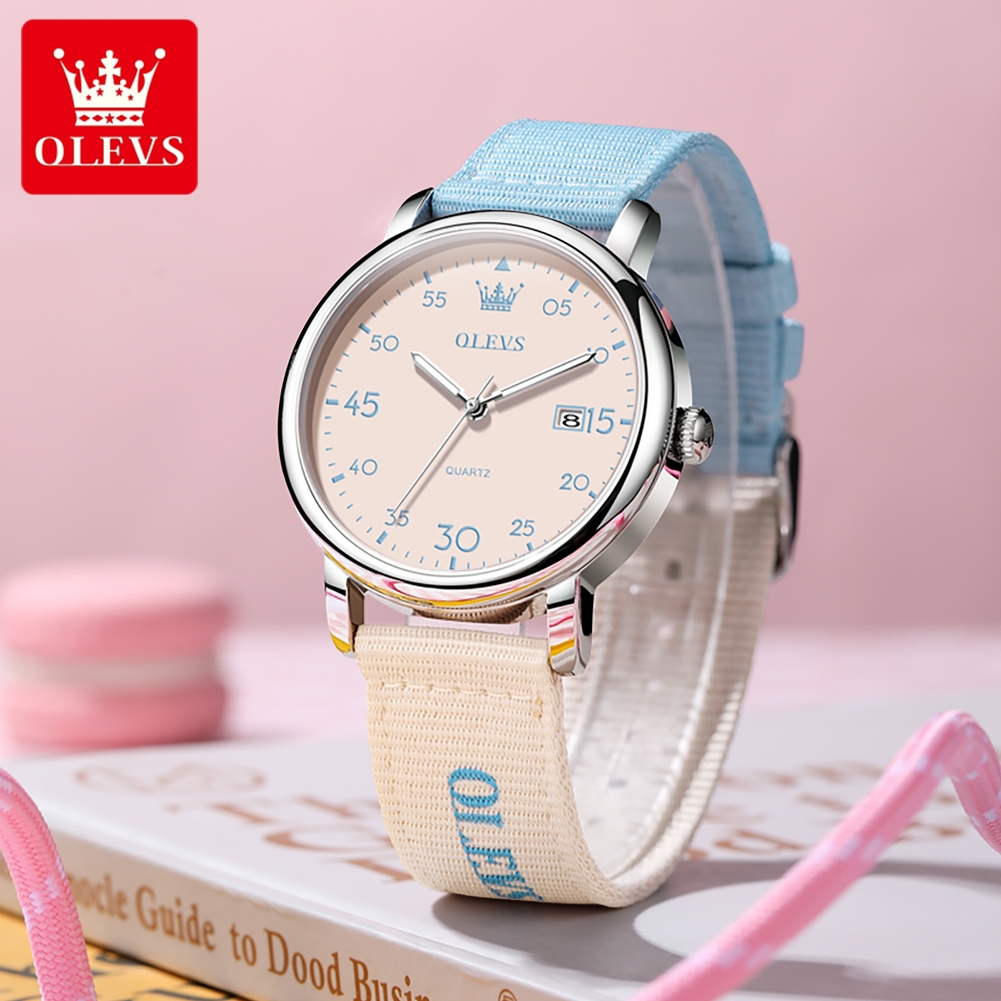 OLEVS Brand New Fashion Retro  - مراجعة Canvas Strap Watch وسعره