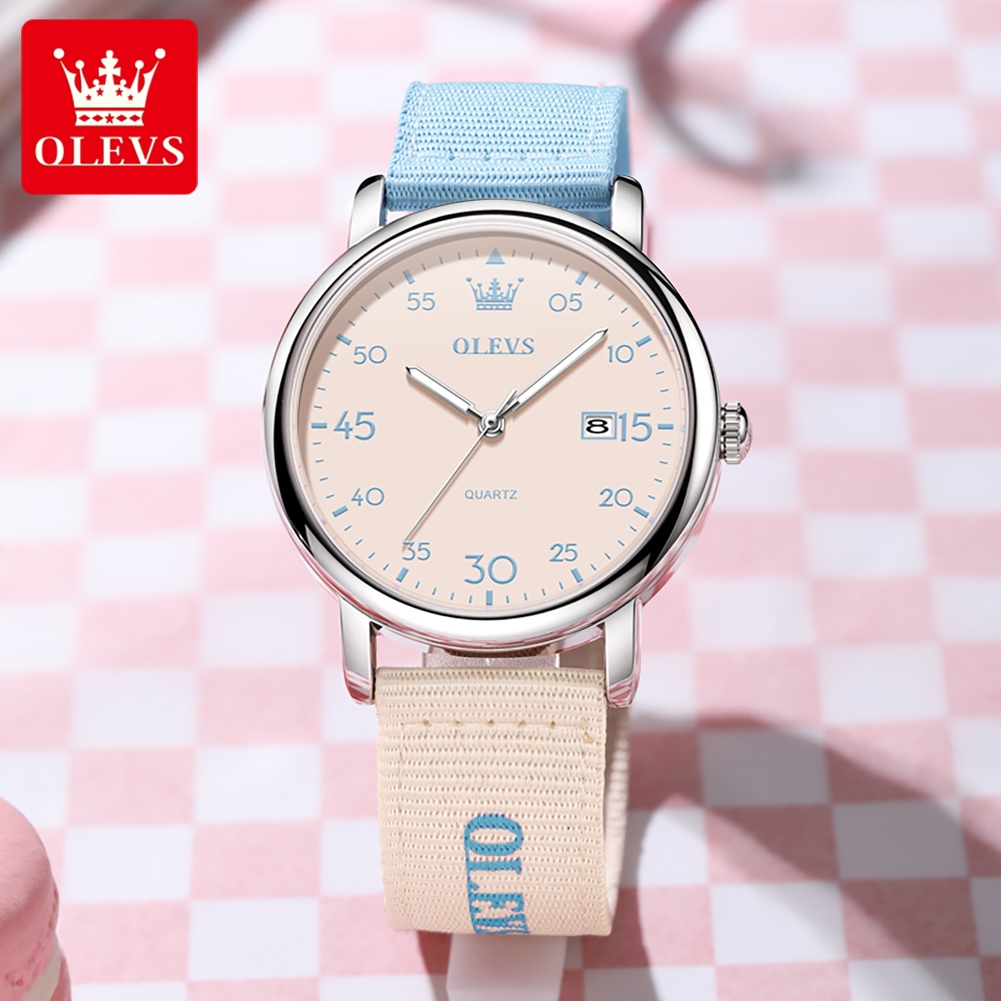 OLEVS Brand New Fashion Retro  - مراجعة Canvas Strap Watch وسعره