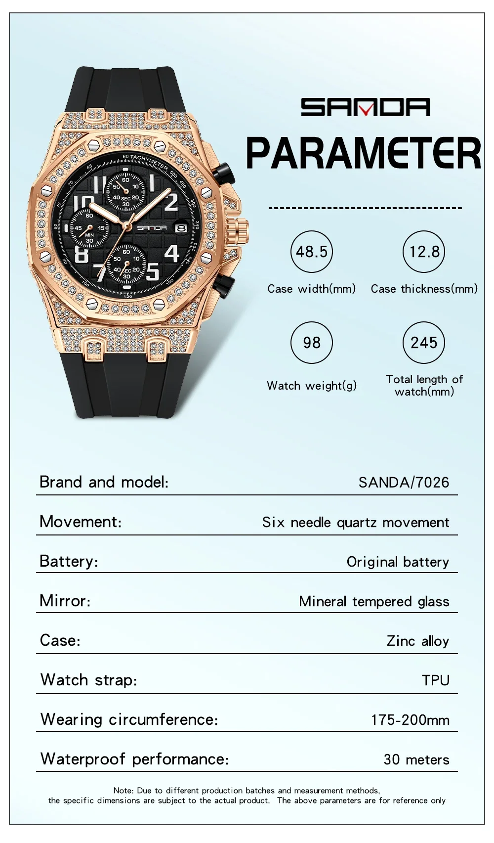 SANDA 7026 Men's Quartz Watch  - مراجعة Tropic Strap Vintage وسعره