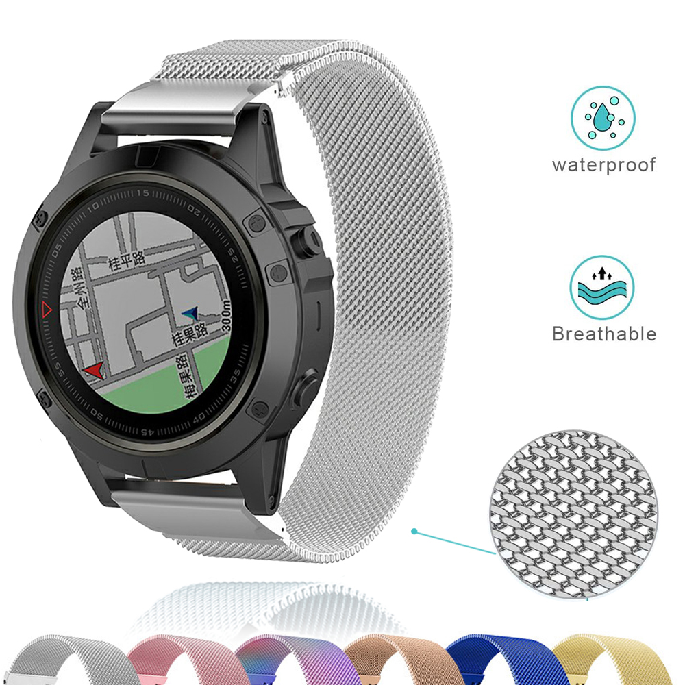 26 22 20mm Metal Band For Garm - مراجعة Milanese Loop Magnetic وسعره