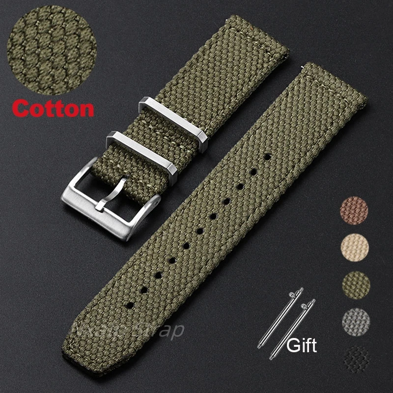 20mm 22mm Nylon Cotton Watch S - مراجعة Nato Strap Nylon وسعره