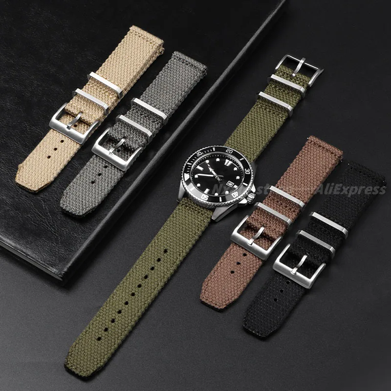 20mm 22mm Nylon Cotton Watch S - مراجعة Nato Strap Nylon وسعره