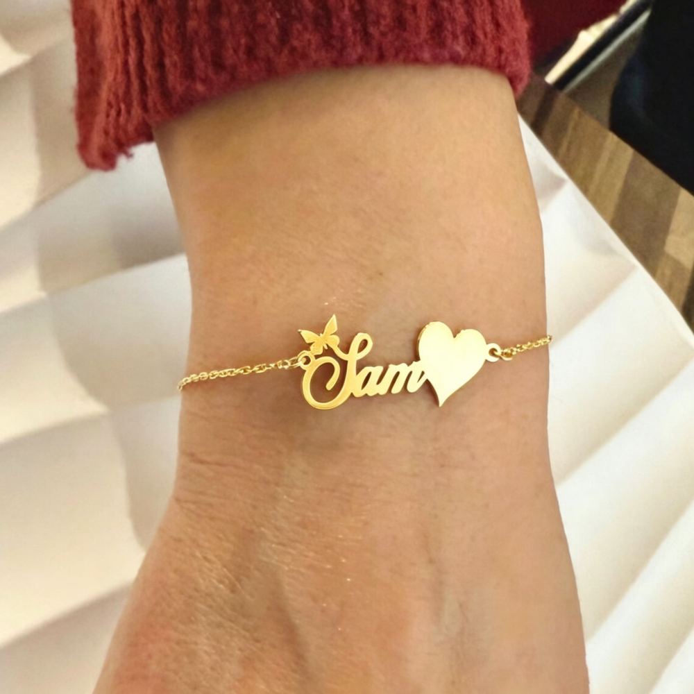Custom Butterfly Name Bracelet - مراجعة Butterfly Clasp Deployant وسعره