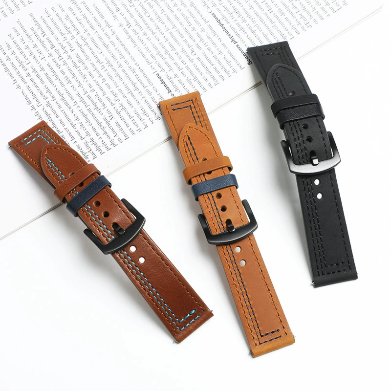 18mm 20mm 22mm 24mm  Compatibl - مراجعة Leather Strap Quick Release وسعره