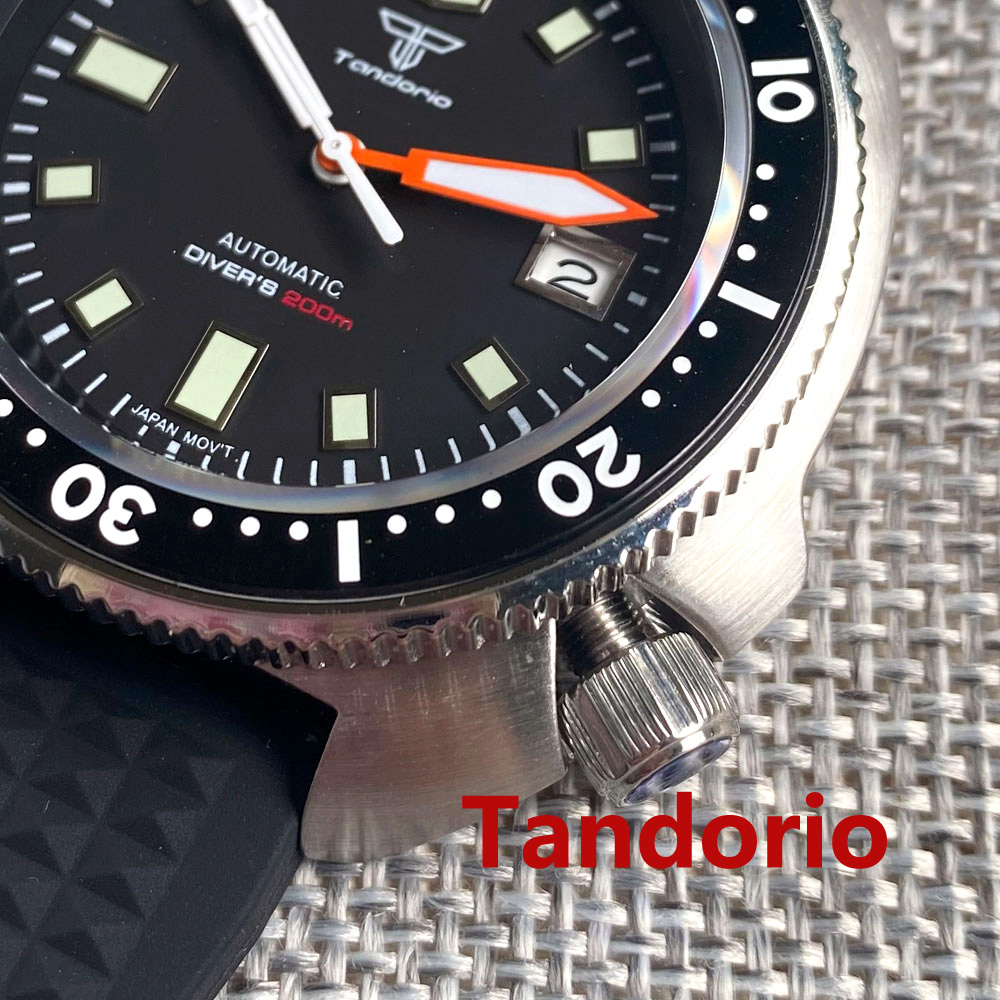 Tandorio 44mm Japan NH35/PT500 - مراجعة Rubber Strap Diver وسعره