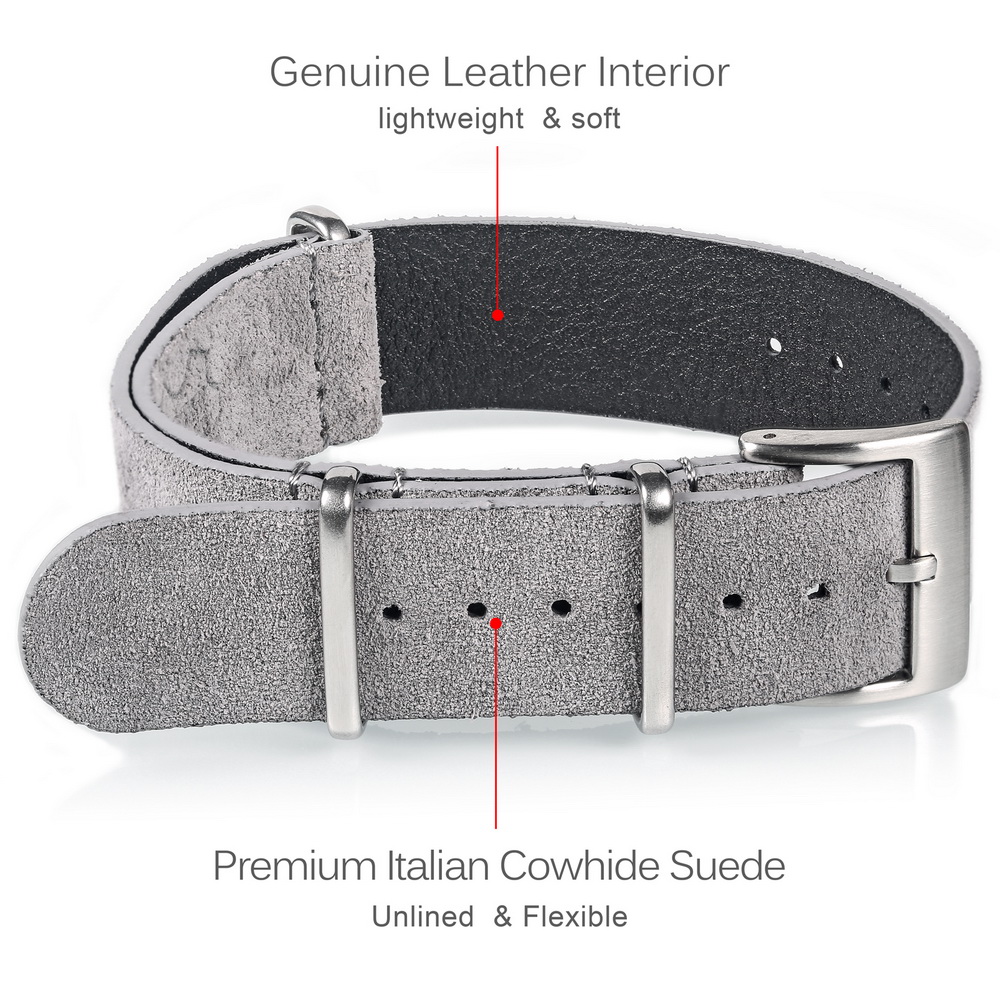 HEMSUT Genuine Leather Watch B - مراجعة Suede Strap Watch وسعره