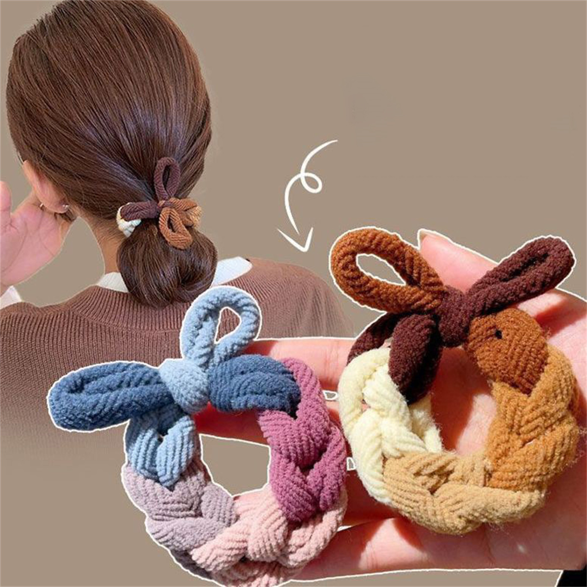 Colorful Hand-Woven Hair Rope  - مراجعة Silicone Band Women وسعره