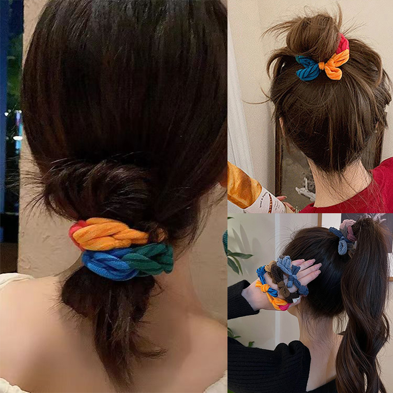 Colorful Hand-Woven Hair Rope  - مراجعة Silicone Band Women وسعره